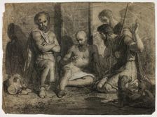 Diogenes Asking Alexander the Great to Step Aside (recto), n.d. Creator: Unknown