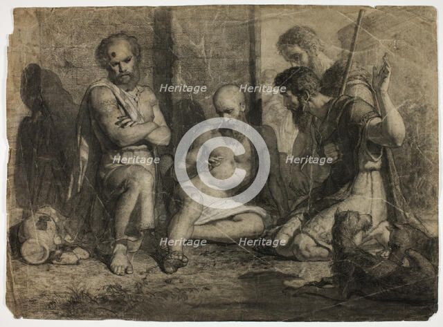 Diogenes Asking Alexander the Great to Step Aside (recto), n.d. Creator: Unknown.