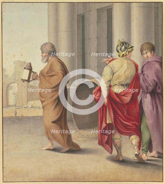 Diogenes looking for people. Creator: Carl Friedrich Wendelstadt.