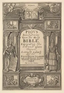 Diodati. Pious Annotations, 1648. Creator: Wenceslaus Hollar