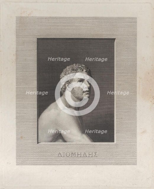 Diomedes, bust and shoulders, 1790-1800. Creator: Johann Heinrich Wilhelm Tischbein.