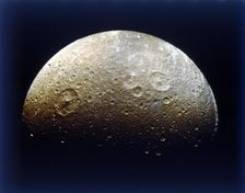 Dione, one of Saturn's moons. Creator: NASA
