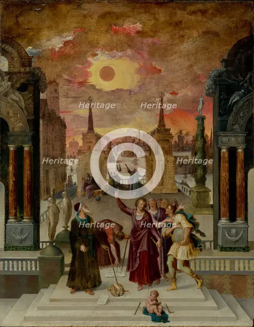 Dionysius the Areopagite Converting the Pagan Philosophers, 1570s. Creator: Antoine Caron.