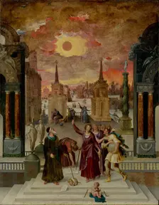 Dionysius the Areopagite Converting the Pagan Philosophers, 1570s. Creator: Antoine Caron