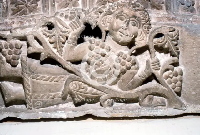 Dionysos, Limestone relief, Ahnassia El-Medina, Beni-Souef, 3rd Century.  Artist: Unknown.