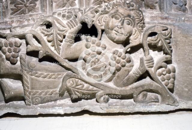 Dionysos, Limestone relief, Ahnassia El-Medina, Beni-Souef, 3rd Century.  Artist: Unknown.