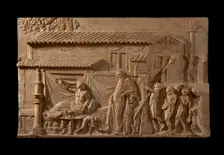 Dionysos visits poet, from Rome, 1st century