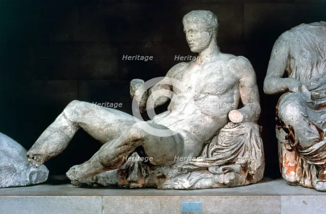 Dionysus, from the east pediment of the Parthenon, 447-432 BC. Artist: Unknown