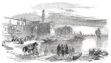 Diorama of the Route of the Overland Mail to India - Leaving Suez, 1850. Creator: Unknown