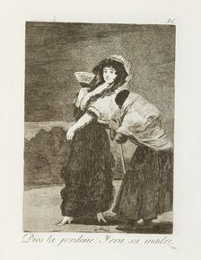 Dios la perdone: y era su madre.; Los Caprichos, pl.16., 1799. Creator: Francisco Goya