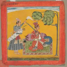 Dipak Raga, One of the Thirty-Six Melodies (Ragamala): Personifying Love, c. 1690. Creator: Unknown