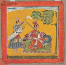 Dipak Raga, One of the Thirty-Six Melodies (Ragamala): Personifying Love, c. 1690. Creator: Unknown