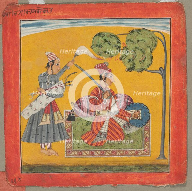 Dipak Raga, One of the Thirty-Six Melodies (Ragamala): Personifying Love, c. 1690. Creator: Unknown.