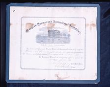 Diploma awarded to William A.Yancey by Hampton Normal and Agricultural Institute, June 12, 1873. Creators: Unknown, Samuel Smith Kilburn