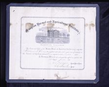 Diploma awarded to William A.Yancey by Hampton Normal and Agricultural Institute, June 12, 1873. Creators: Unknown, Samuel Smith Kilburn