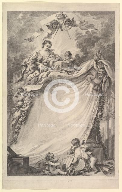 Diploma of Free Masons of Bordeaux, 1765-66. Creator: Pierre Philippe Choffard.