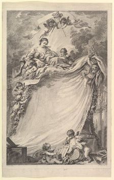 Diploma of Free Masons of Bordeaux, 1765-66. Creator: Pierre Philippe Choffard