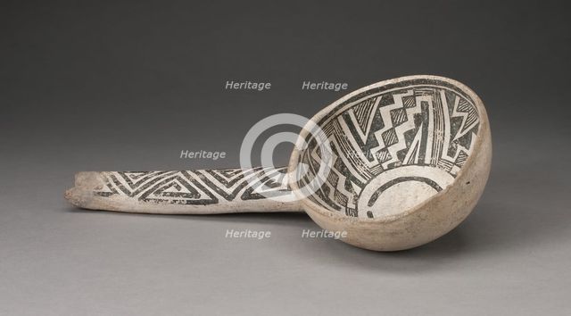 Dipper or Ladle with Interlocking Zigzag and Step-Fret Designs, A.D. 1000/1300. Creator: Unknown.