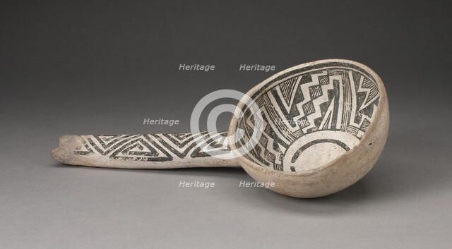 Dipper or Ladle with Interlocking Zigzag and Step-Fret Designs, A.D. 1000/1300. Creator: Unknown.