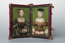 Diptych with Portraits of the Wives of King Sigismund II Augustus (1520-1572)..., between 1543-1551. Creator: Unknown
