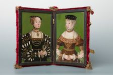 Diptych with Portraits of the Wives of King Sigismund II Augustus (1520-1572)..., between 1543-1551. Creator: Unknown