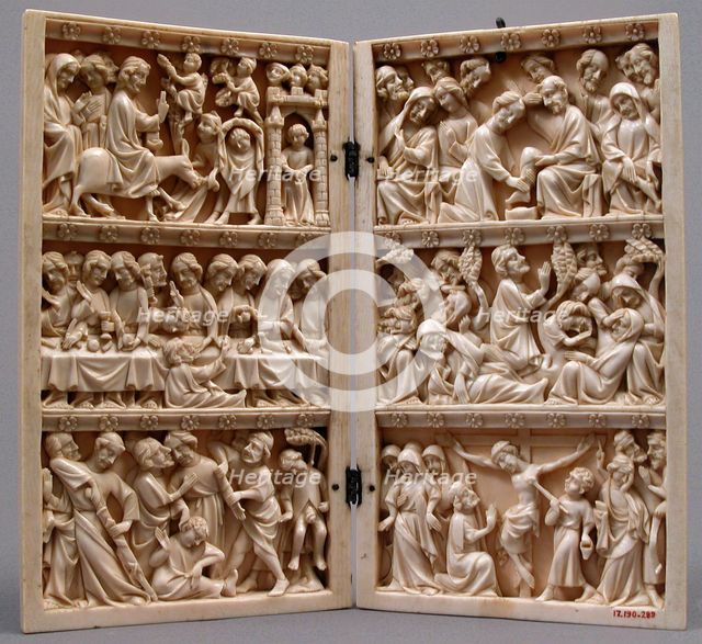 Diptych with Scenes from Christ's Passion, French, ca. 1350. Creator: Unknown.
