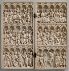 Diptych with Scenes from Christ's Passion, French, ca. 1350-75. Creator: Unknown