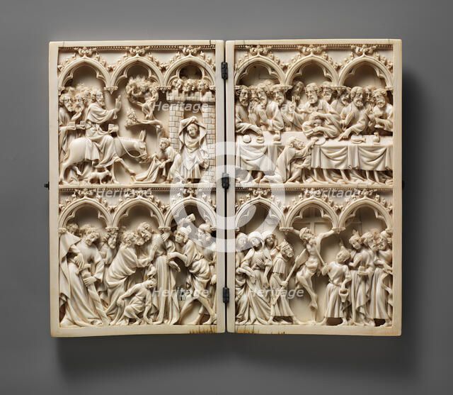 Diptych with Scenes from Christ's Passion, French, ca. 1350. Creator: Unknown.