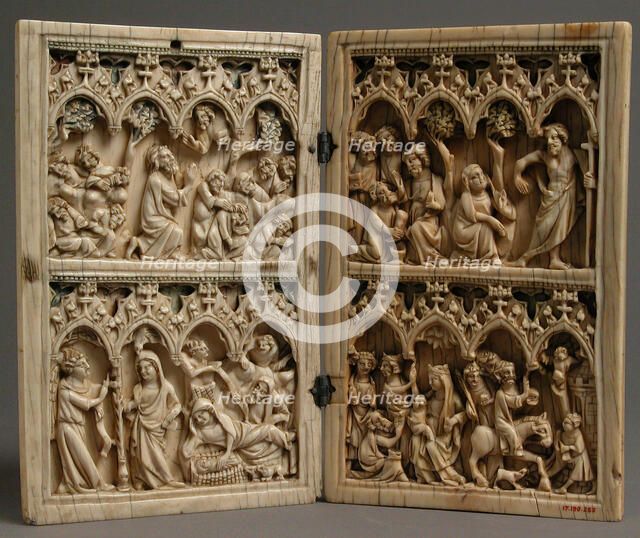 Diptych with Scenes from the Life of Christ, French, 14th century. Creator: Unknown.