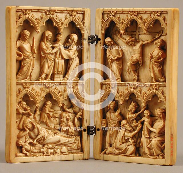 Diptych with Scenes from the Life of Christ, French, 14th century. Creator: Unknown.
