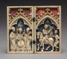 Diptych with Scenes from the Life of Saint Martin of Tours: The Consecration of Saint Martin..., 134 Creator: Unknown