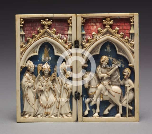 Diptych with Scenes from the Life of Saint Martin of Tours: The Consecration of Saint Martin..., 134 Creator: Unknown.