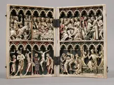 Diptych with Scenes from the Passion, French, 14th century. Creator: Unknown