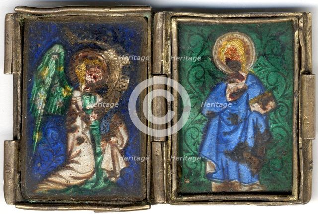 Diptych with the Annunciation, British, 14th century. Creator: Unknown.