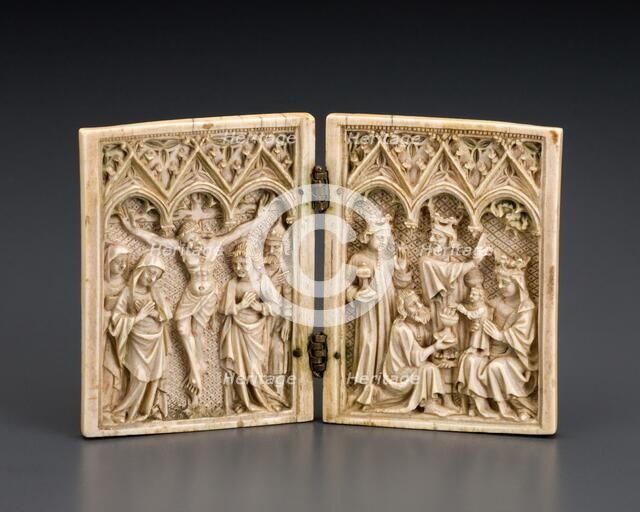 Diptych: Crucifixion and Epiphany, 1375-1400. Creator: Unknown.