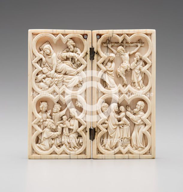 Diptych: Four Scenes from the Life of Christ, 14th century. Creator: Unknown.