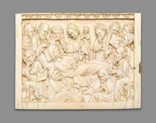 Diptych Fragment: The Death of the Virgin, 1375/1400. Creator: Master of Kremsmunster