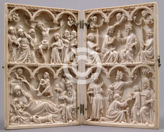 Diptych, French, 14th century. Creator: Unknown.