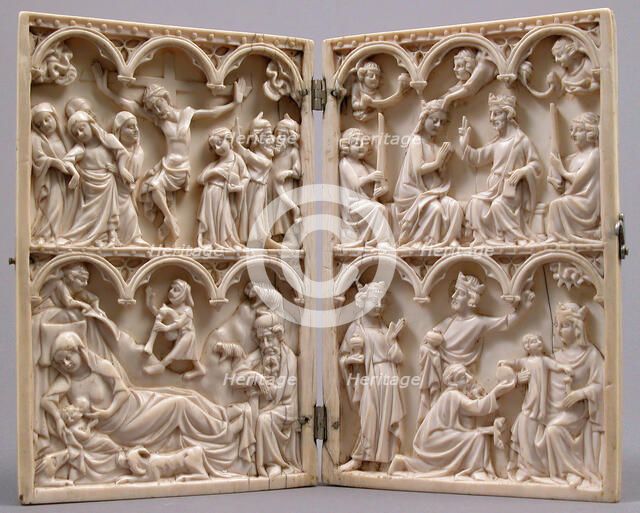 Diptych, French, 14th century. Creator: Unknown.