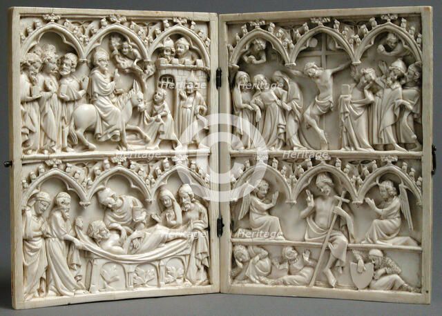 Diptych, French, 14th century. Creator: Unknown.