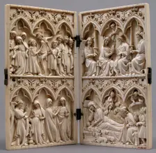 Diptych, French, 14th century. Creator: Unknown