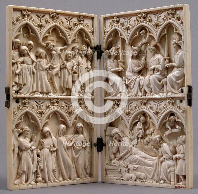 Diptych, French, 14th century. Creator: Unknown.