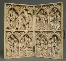Diptych, French, 14th century. Creator: Unknown