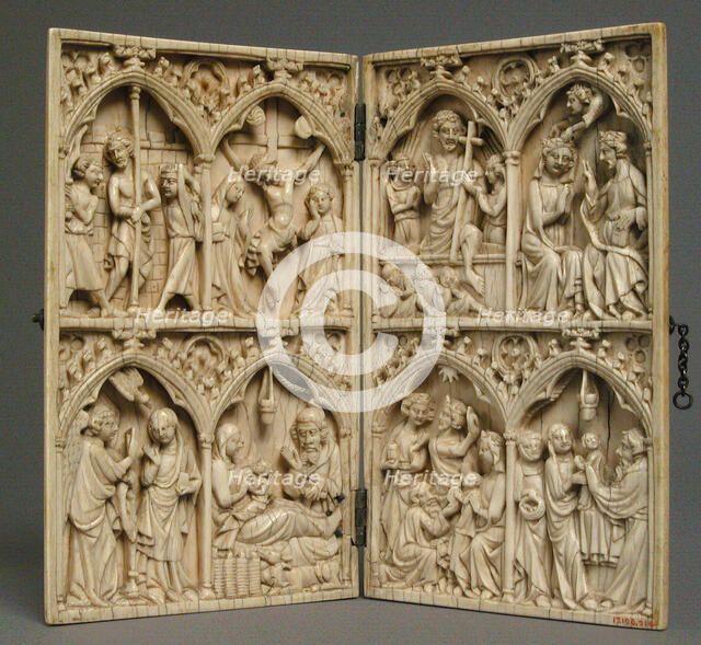 Diptych, French, 14th century. Creator: Unknown.