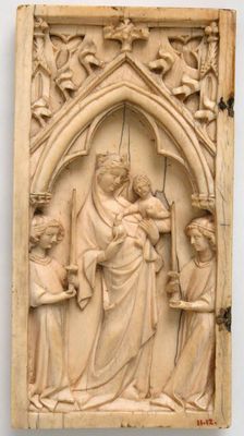 Diptych Leaf, French, 14th century. Creator: Unknown