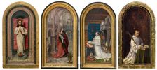 Diptych of Christiaan de Hondt, Abbot at Ten Duinen, 1499. Creator: Master of 1499