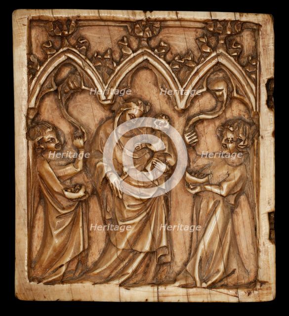 Diptych Panel with Virgin and Child and Two Angels, 1375/1400. Creator: Unknown.