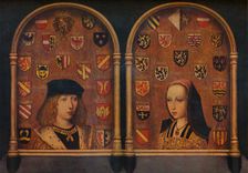 Diptych: Philip the Handsome and Margaret of Austria c1493. Artists: Pieter van Coninxloo, Margaret of Austria