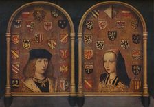 Diptych: Philip the Handsome and Margaret of Austria c1493. Artists: Pieter van Coninxloo, Margaret of Austria