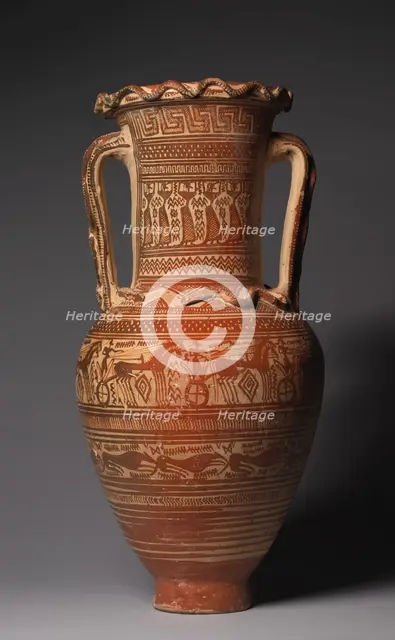 Dipylon Amphora, 8th Century BC. Creator: Workshop of Athens 894 (Greek), attributed to.